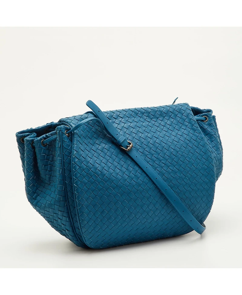 Pre-Owned Bottega Veneta Women's Intrecciato Leather Drawstring Shoulder Bag