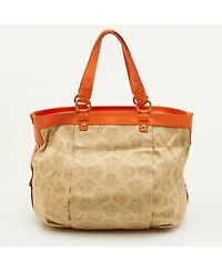 Pre-Owned Versace Women's Medusa Monogram Canvas and Leather Tote Bag