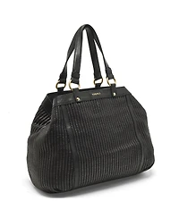 Pre-Owned Versace Women's Textured Leather and Raffia Tote