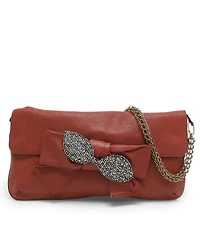 Pre-Owned Chloe Women's Crystal-Embellished Bow Leather Shoulder Bag