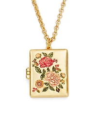 Fable England Eve Floral Locket in Gold