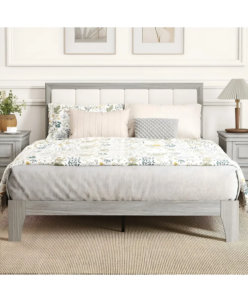 Slickblue Full Size Bed Frame with Sturdy Platform Design for Bedroom