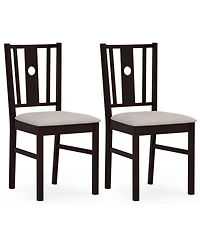 Gouun Slatted-Back Dining Chairs with a Wide Seat