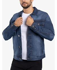 Xray Men's Plaid Lined Denim Jacket
