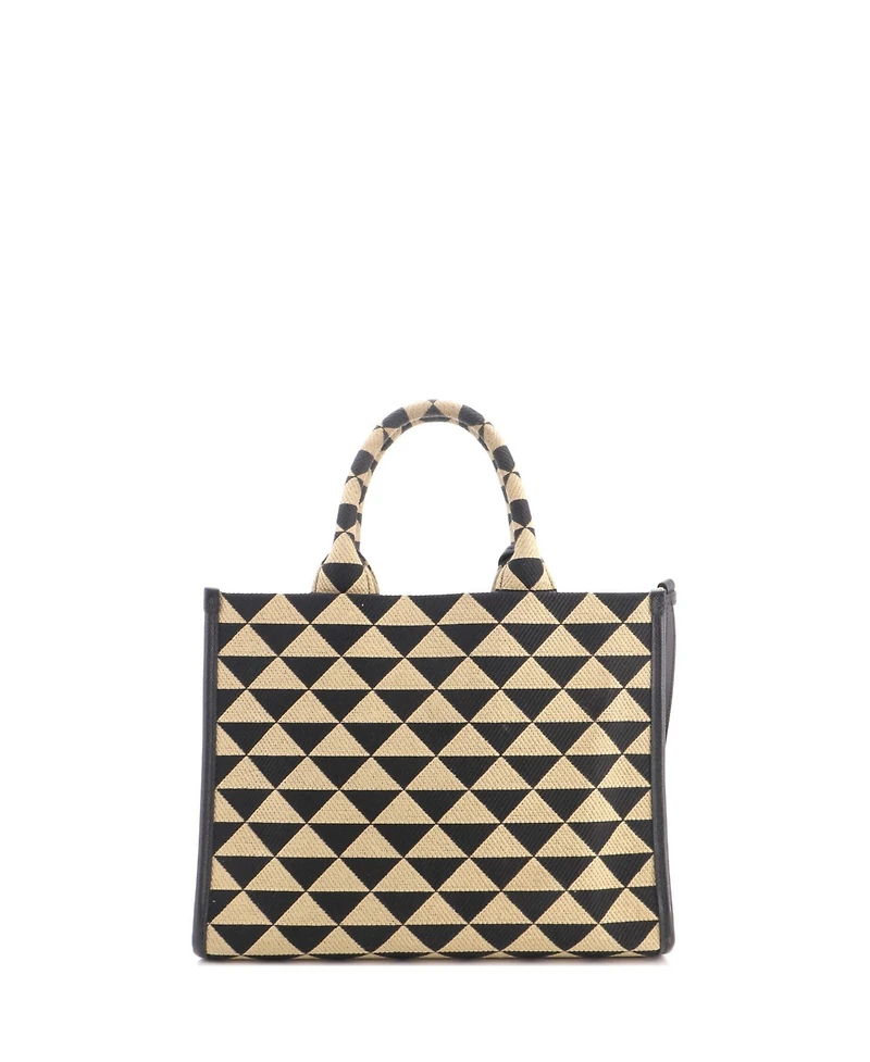 Pre-Owned Prada Small Symbole Shopper Tote Jacquard