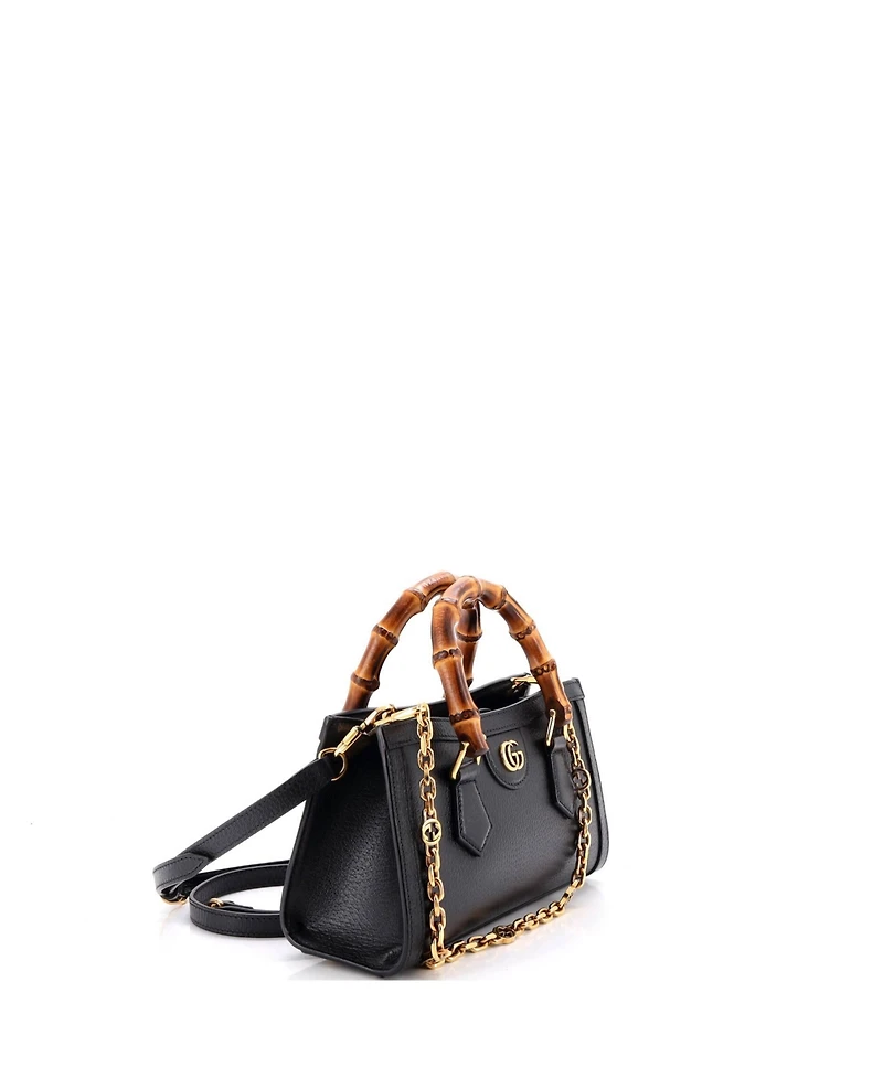 Pre-Owned Gucci Small Diana Nm Convertible Shoulder Bag Leather