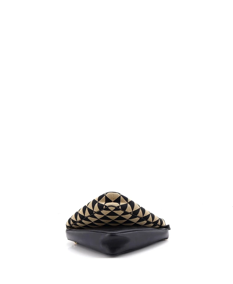 Pre-Owned Prada Mini Double Symbole Triangle Bag Leather and Jacquard