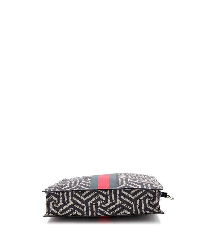 Pre-Owned Gucci Caleido Convertible Coated Canvas Laptop-Compatible Tote, 14"W x 15"H x 1.5"D
