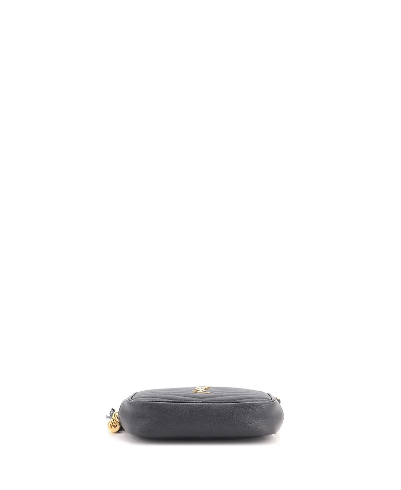 Pre-Owned Saint Laurent Mini Lou Camera Bag Matelasse Chevron Leather