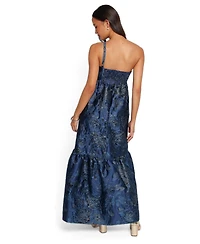 Petal and Pup Women's Betina One-Shoulder Bow-Front Maxi Dress