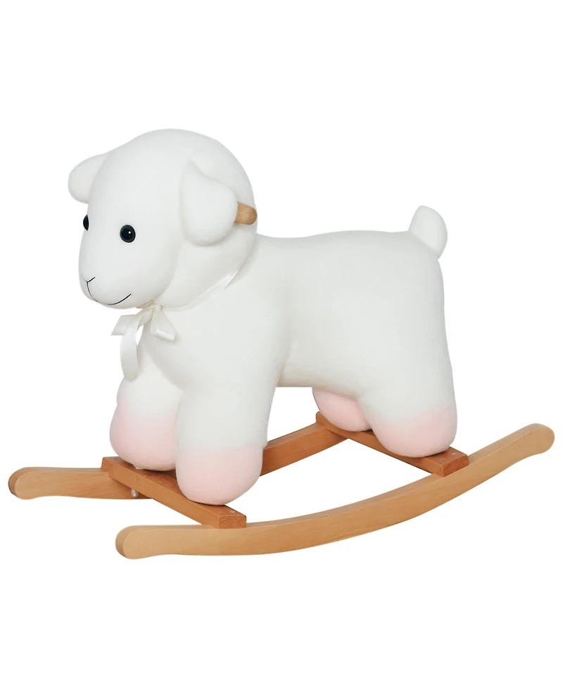 Glintex Lamb Rocker Plush Ride-On Toy, Holds 66 lbs, Ages 18 Months+