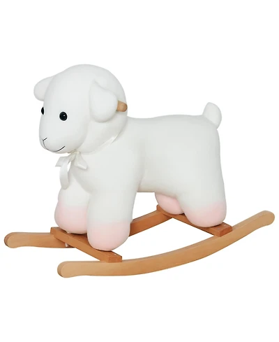 Glintex Lamb Rocker Plush Ride-On Toy, Holds 66 lbs, Ages 18 Months+