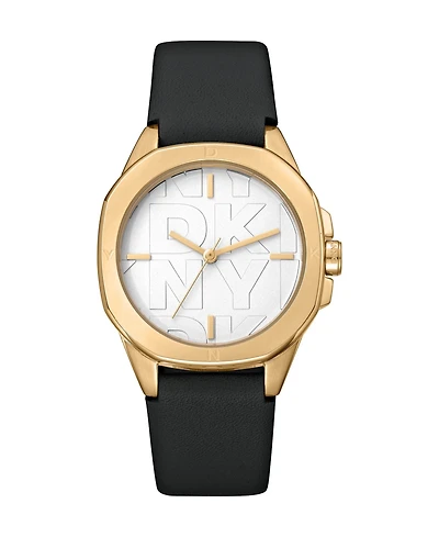 Dkny Women's Logo Quartz Leather Strap Watch