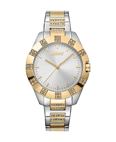 Dkny Women's Quartz Evening Two-Tone Stainless Steel Bracelet Watch, 36 mm