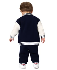 Tommy Hilfiger Baby Boys' Fleece Varsity Jacket, T-Shirt and Jogger Pants, 3-Piece Set
