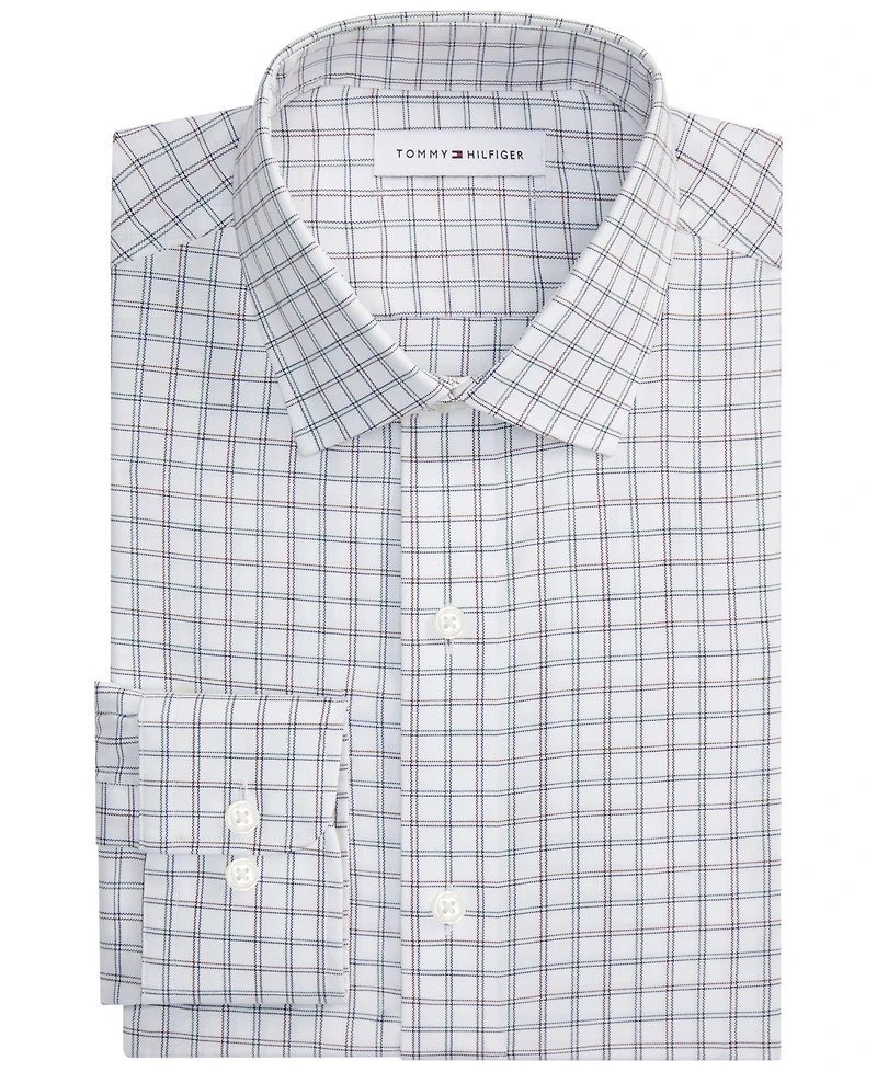 Tommy Hilfiger Men's Th Flex Slim-Fit Spread-Collar Dress Shirt
