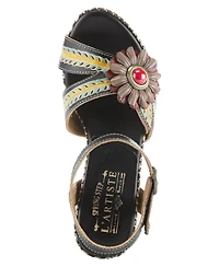 L'Artiste Women's Astar Quarter Strap Sandal with Painted Vamp