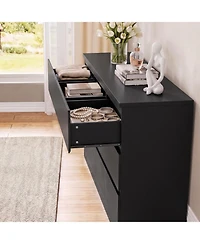 homfan 9 Drawer Dresser for Bedroom, Chest of Drawers, Storage with Deep Drawers Living Room, Hallway, Entryway, Bedroom