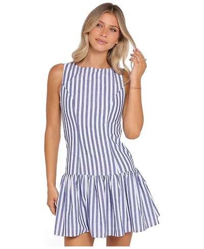 Petal and Pup Women's Marella Ruffle Stripe-Print Mini Dress