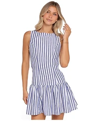 Petal and Pup Women's Marella Ruffle Stripe-Print Mini Dress
