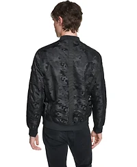 Karl Lagerfeld Paris Men's Camo Bomber Jacket