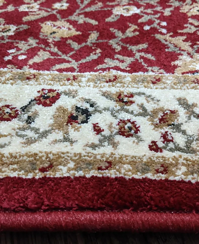 Closeout!! Km Home Pesaro Floral Red 7'9" x 11' Area Rug