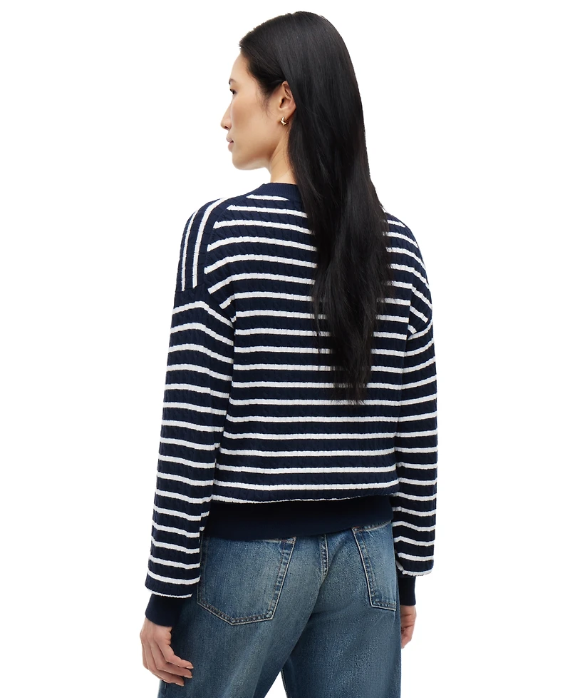 Tommy Hilfiger Women's Cable-Knit Crewneck Long-Sleeve Sweater