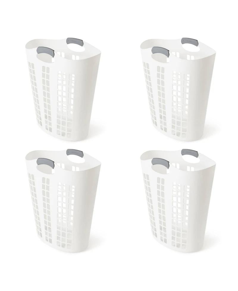 Gracious Living Easy Carry Flex 87-Liter Plastic Laundry Hamper (4 Pack)
