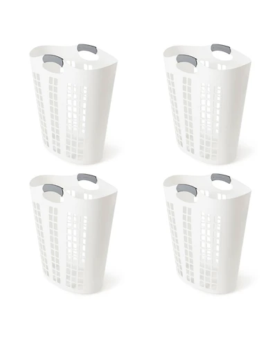 Gracious Living Easy Carry Flex 87-Liter Plastic Laundry Hamper (4 Pack)