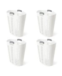 Gracious Living Easy Carry Flex 87-Liter Plastic Laundry Hamper (4 Pack)