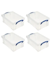 Really Useful Box 9L Storage Container with Snap Lid and Clip Lock Handle ( Pack