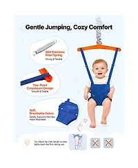 Glintex Toddler 2-in-1 Swing and Jumper with 3-in-1 Convertible Seat, Foldable A-Frame, 200 lb Capacity, Ages 3+