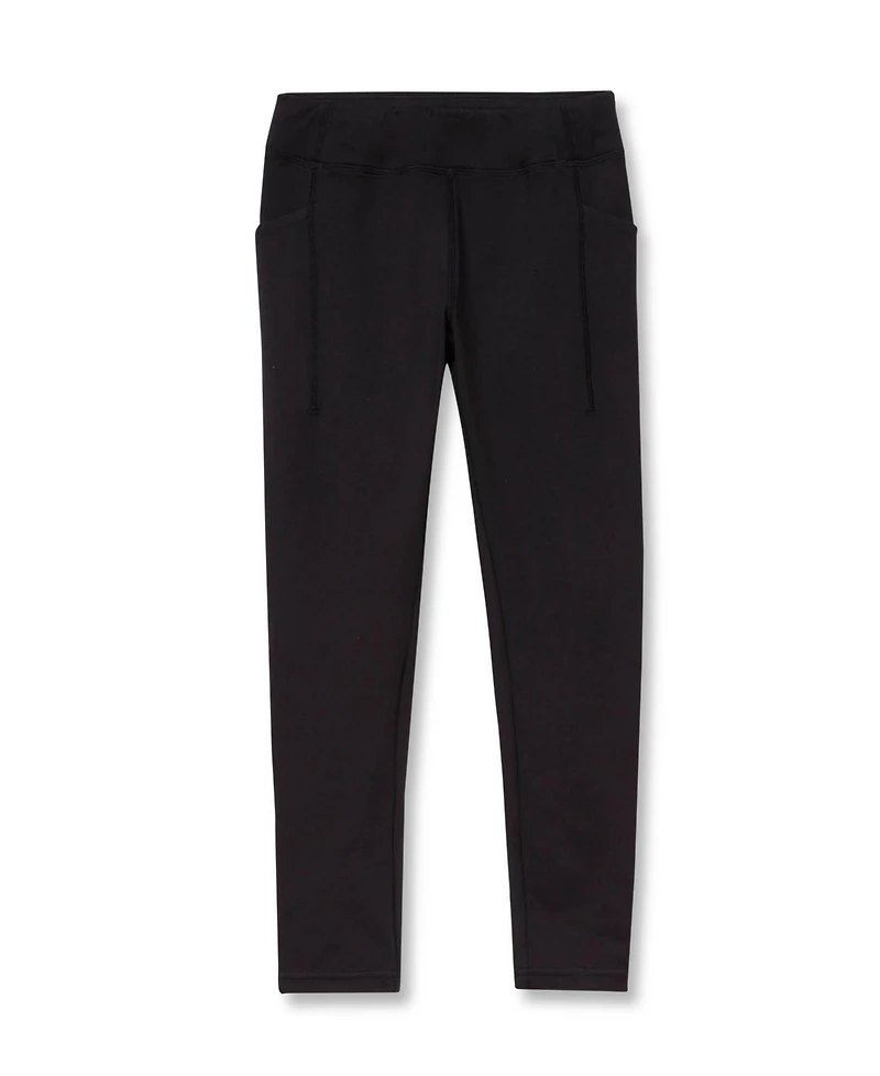 Lands' End Girls' 4-16 Active Cotton-Blend Leggings with Patch Pockets