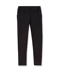 Lands' End Girls' 4-16 Active Cotton-Blend Leggings with Patch Pockets
