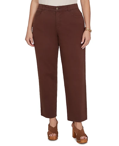 Ruby Rd. Plus Colored Denim Mid-Rise Straight Pants