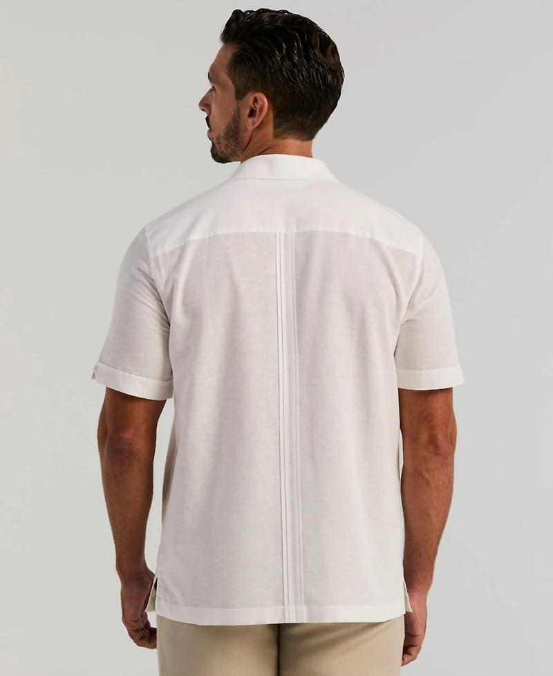 Cubavera Men's Linen Blend Four-Pocket Shirt