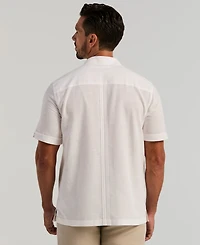 Cubavera Men's Linen Blend Four-Pocket Shirt
