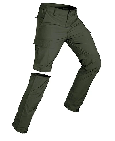 Piscifun Men's Convertible Hiking Pants 3 1 Zip Off Quick Dry Multi Pocket Travel Safari