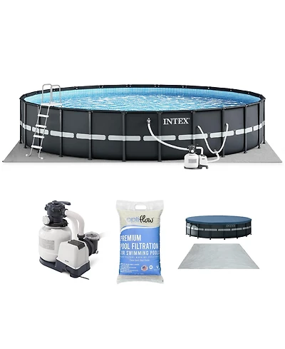 Intex Ultra Xtr Frame 18'x52" Above Ground Pool and OptiFlow Premium Filter Sand