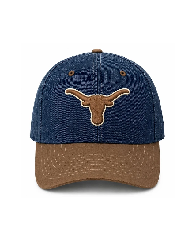 Cap X Men's and Women's x Wrangler Blue/Brown Texas Longhorns Denim Adjustable Hat