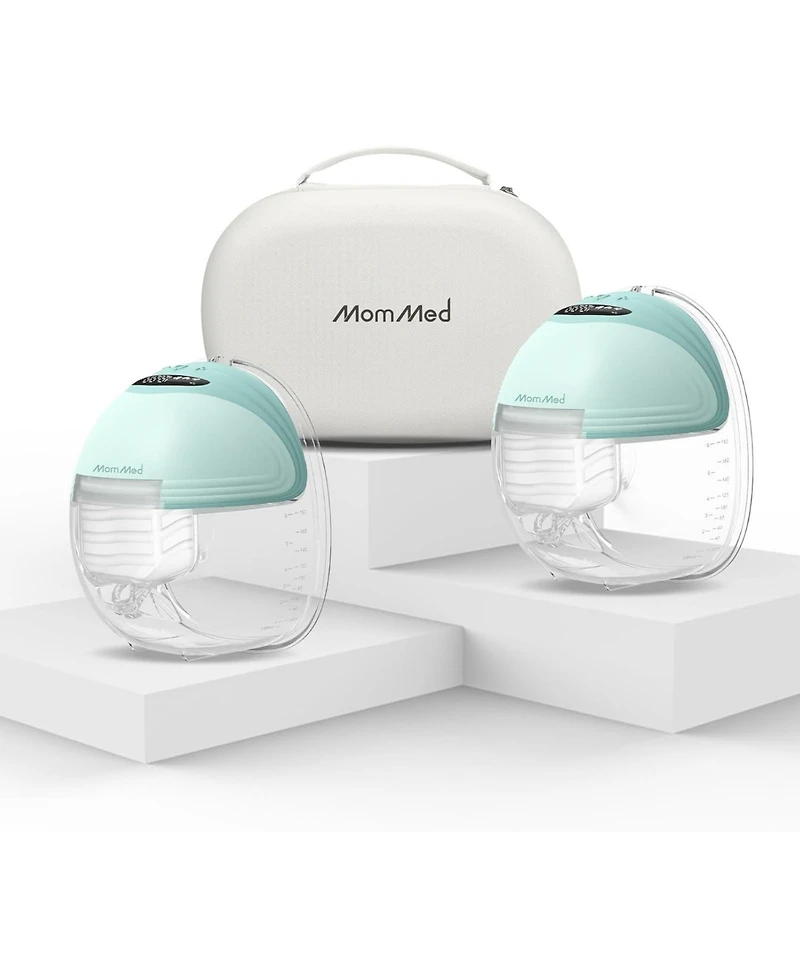 Mommed S21 Double Wearable Breast Pump with Carrying Case - Hands-Free, Leak-Proof and Lightweight 3 Modes