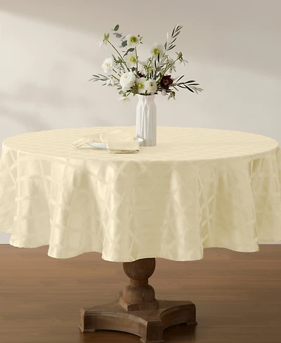 Lenox Laurel Leaf Ivory Round Tablecloth, 90" x 90"