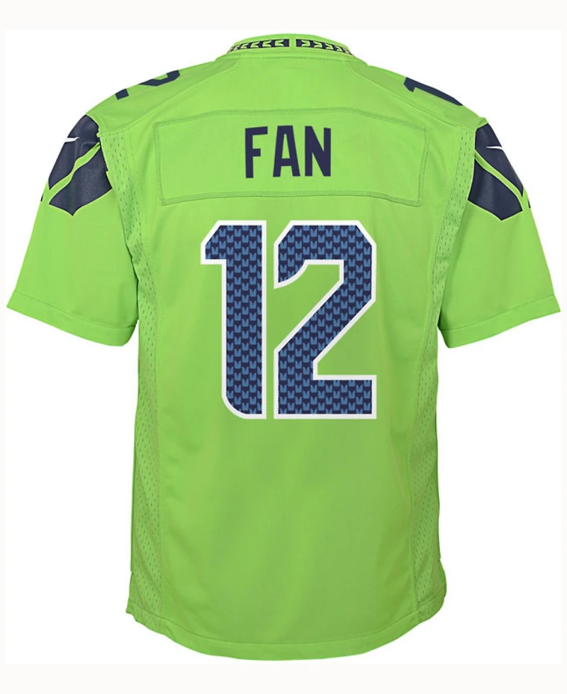 Nike Fan #12 Seattle Seahawks Color Rush Jersey, Big Boys (8-20)