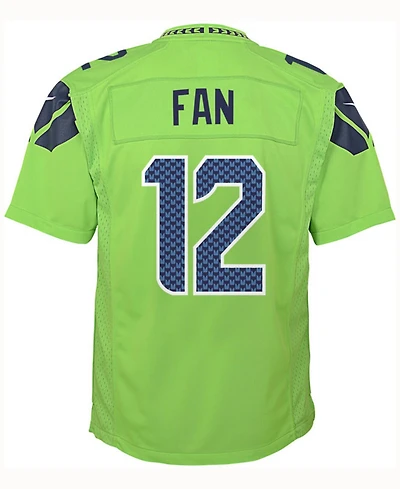 Nike Fan #12 Seattle Seahawks Color Rush Jersey, Big Boys (8-20)