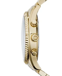 Michael Kors Men's Chronograph Lexington Gold-Tone Stainless Steel Bracelet Watch 45mm MK8286