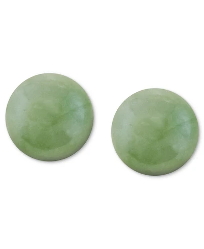 Dyed Jade Studs Set in 14k Gold (Also available in Dyed Yellow Jade and Dyed Lavender Jade)