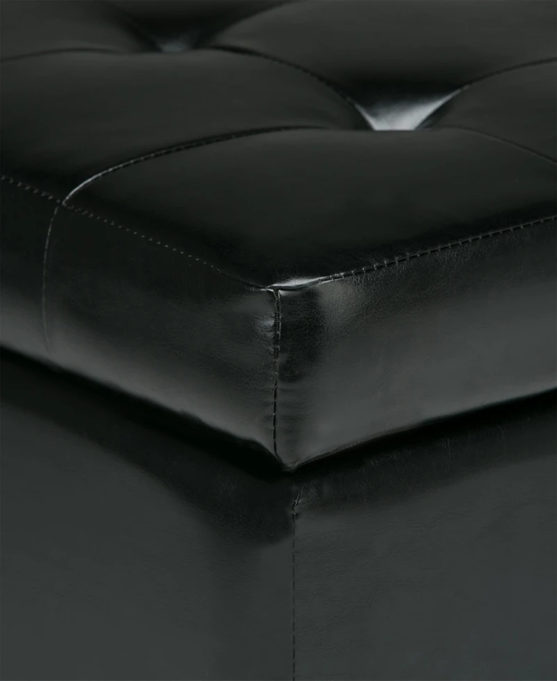 Verona Faux Leather Storage Ottoman