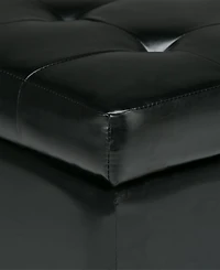 Verona Faux Leather Storage Ottoman