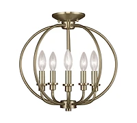 Livex Milania 5- Light Metal Pendant