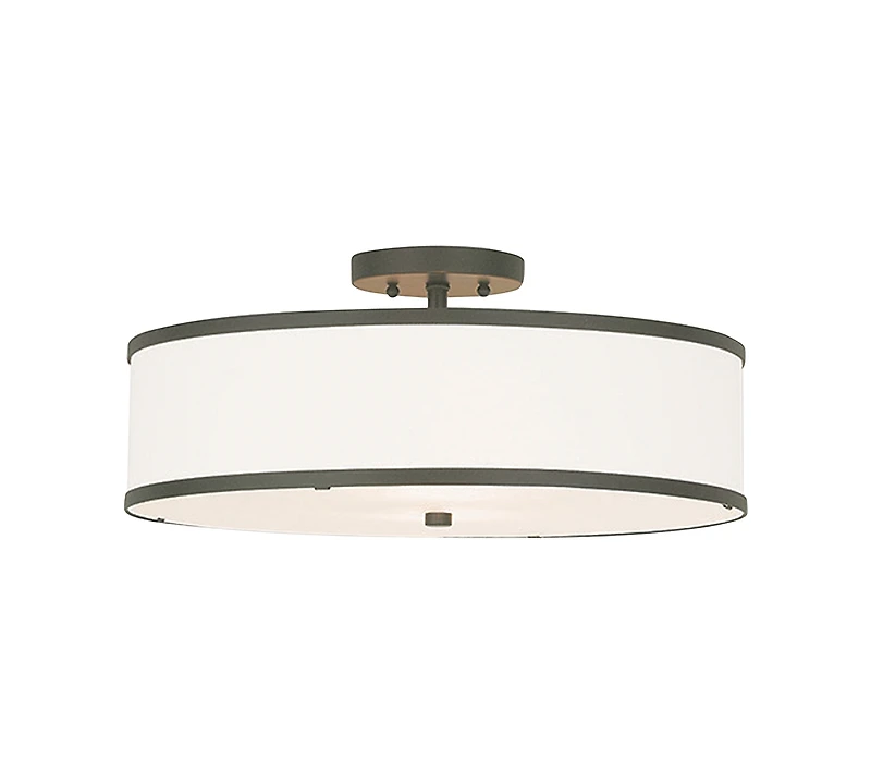 Livex Park Ridge Metal 18'' Semi Flush Ceiling Light
